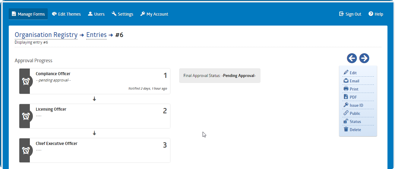 Approvals